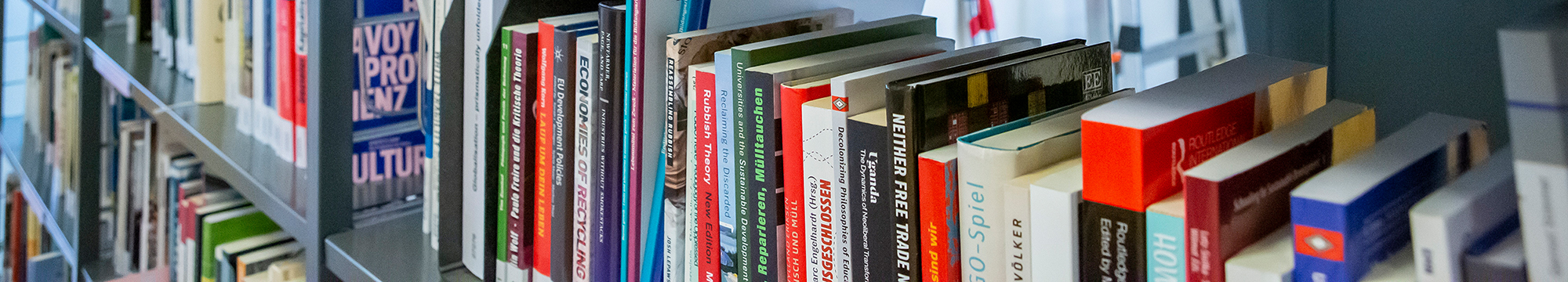 Ausschnitt Bücherregal in der C3-Bibliothek