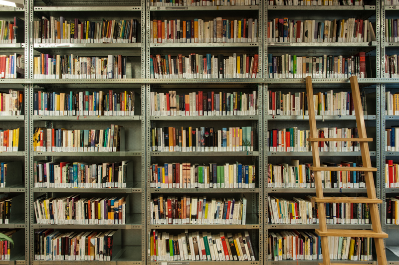 Bild eines Bücherregals